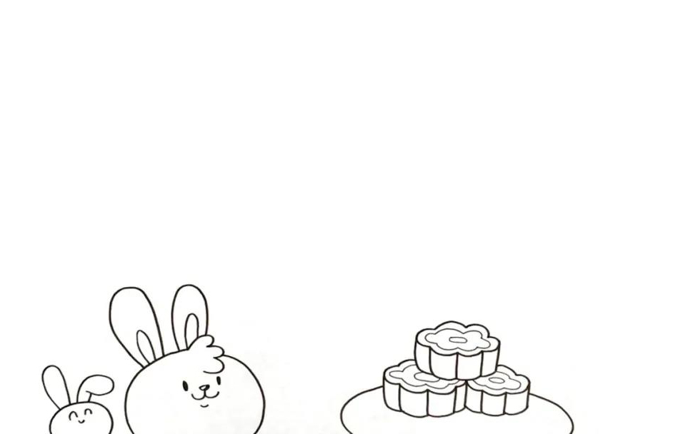 庆中秋 简单好画的中秋节手抄报-图1