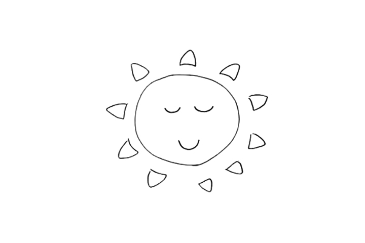 可爱太阳怎么画-图2