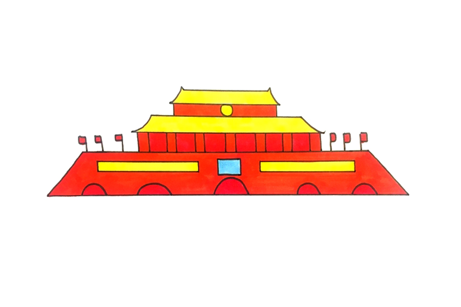 天安门怎么画