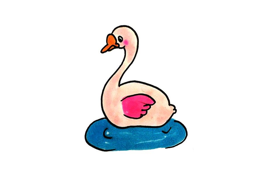 天鹅怎么画简单好看