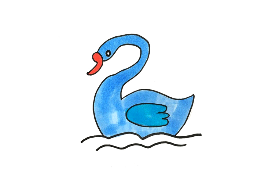 好看的天鹅怎么画