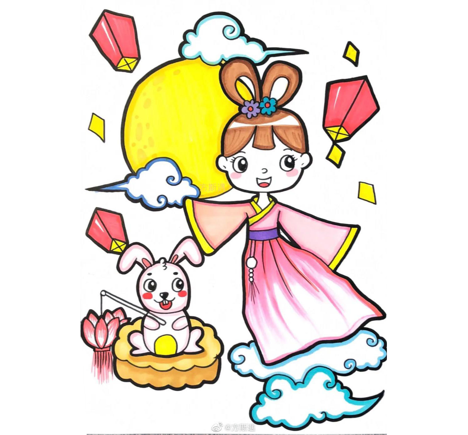 嫦娥姐姐怎么画