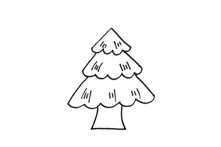 植物简笔画大全 松树怎么画-图3