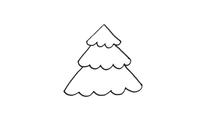 植物简笔画大全 松树怎么画-图2