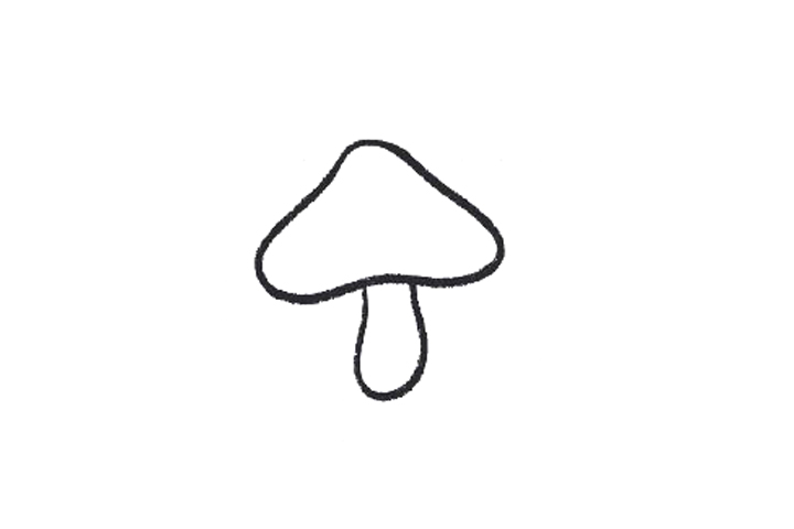 蔬菜简笔画大全 香菇怎么画-图2