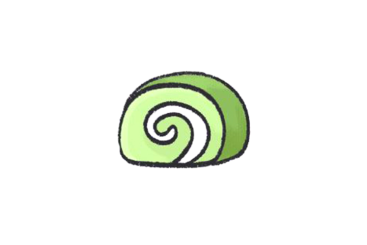 食物简笔画大全 瑞士卷怎么画