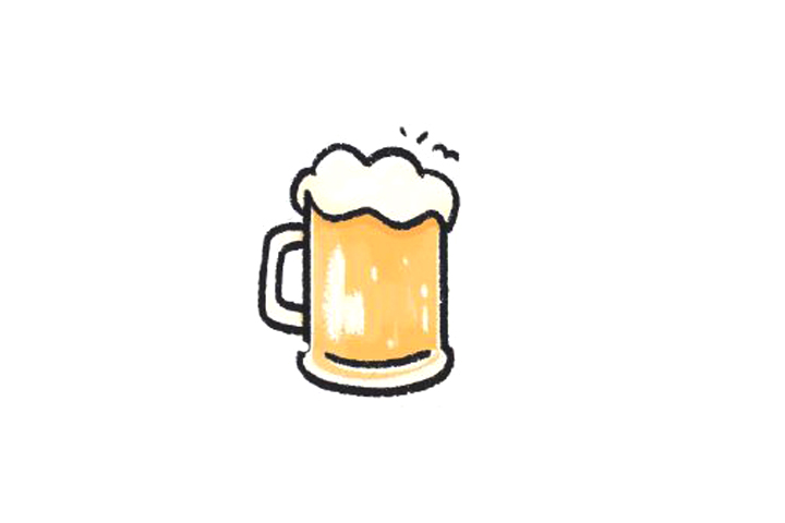 宵夜时间 啤酒怎么画