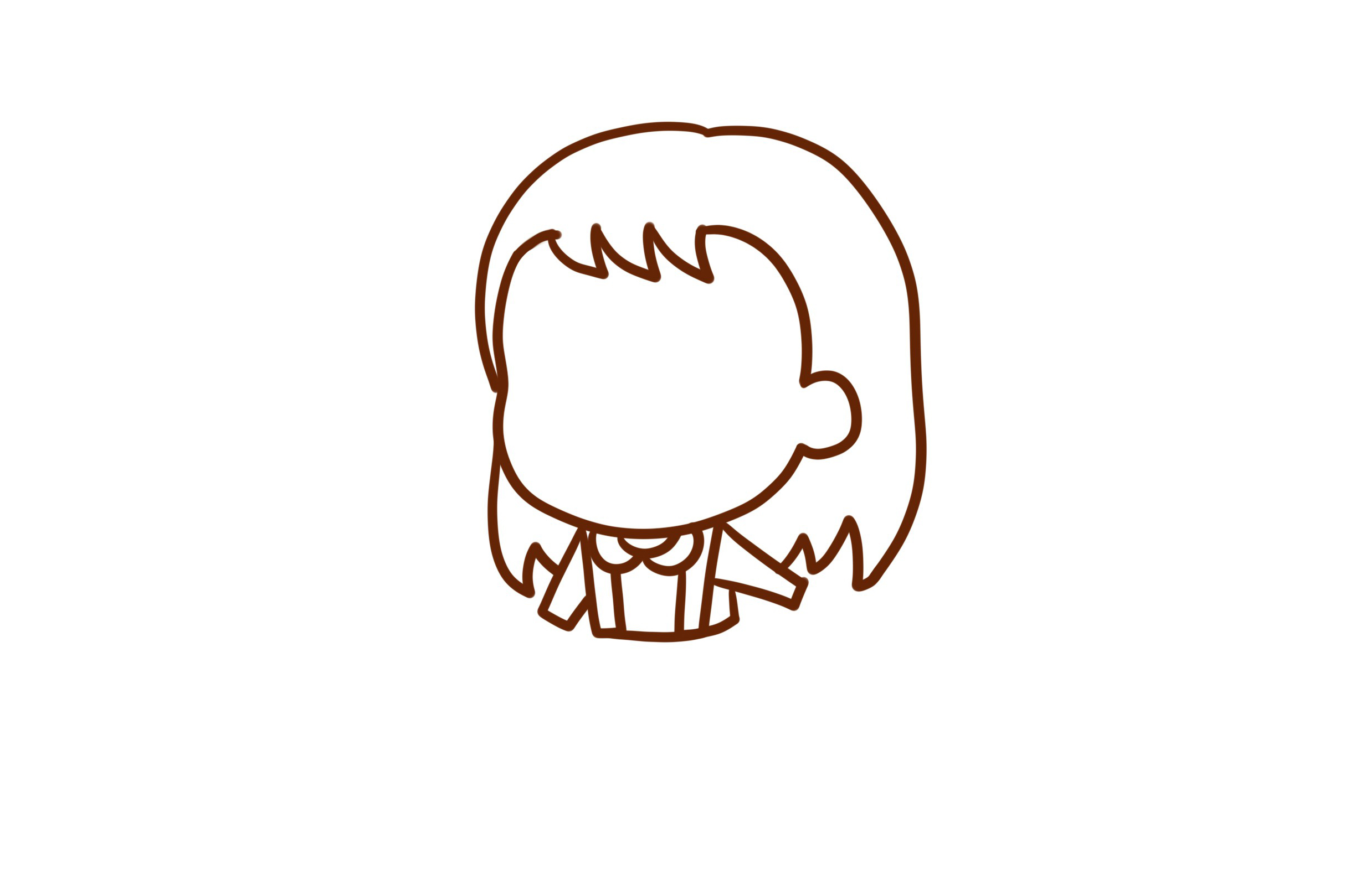 亲亲表情小女孩怎么画-图4