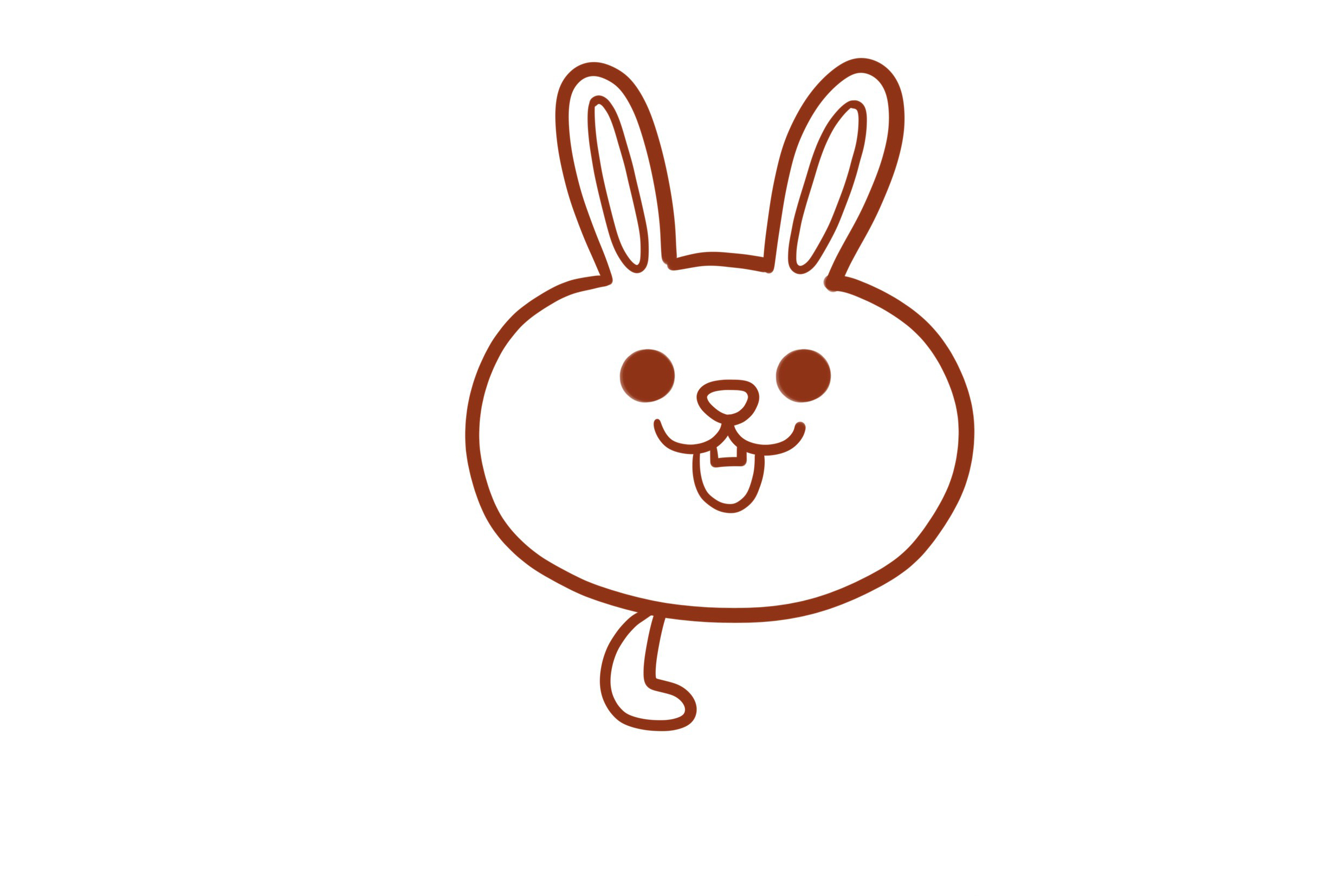 吃萝卜的小兔子怎么画-图5