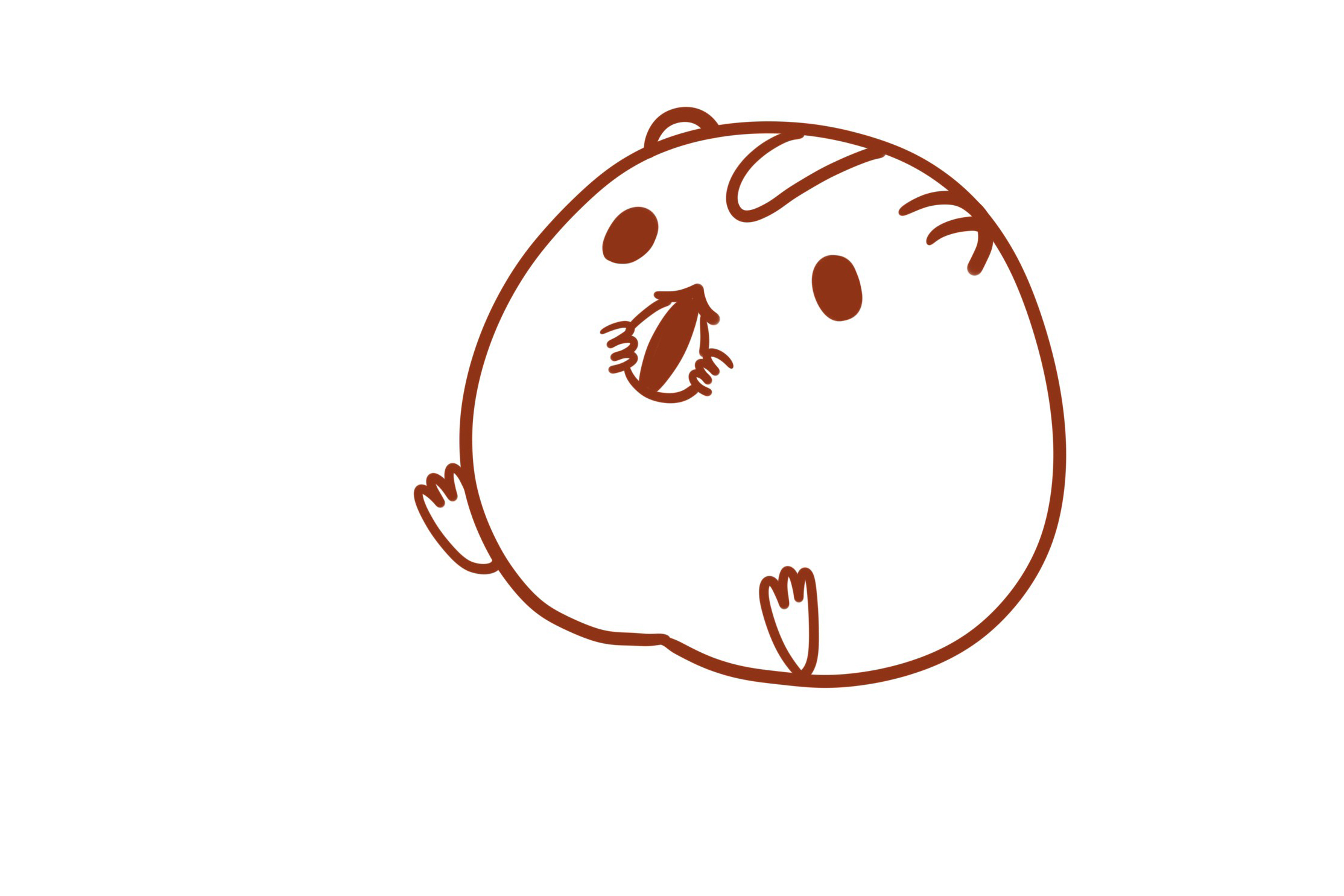 超简单可爱仓鼠怎么画-图7