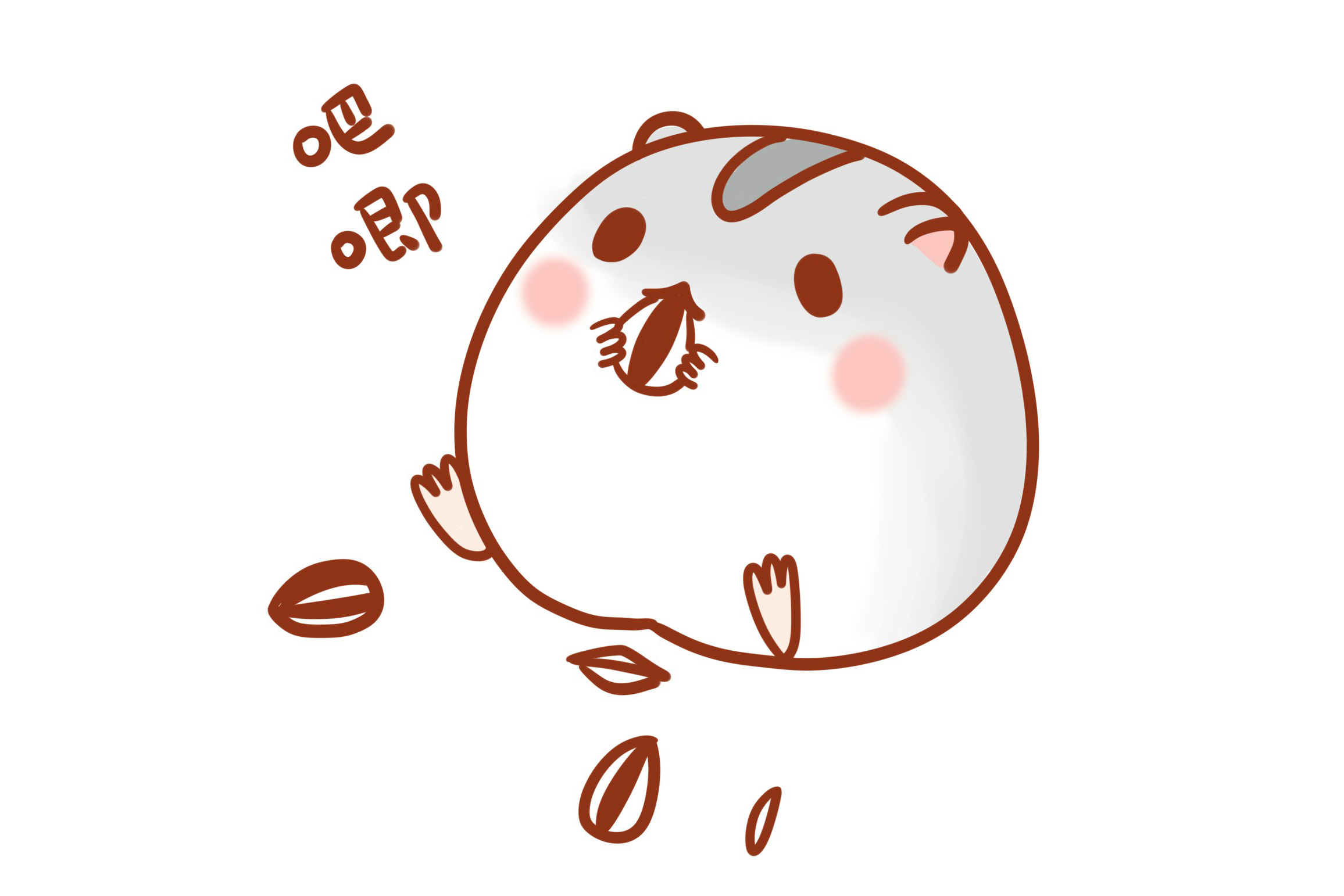 超简单可爱仓鼠怎么画