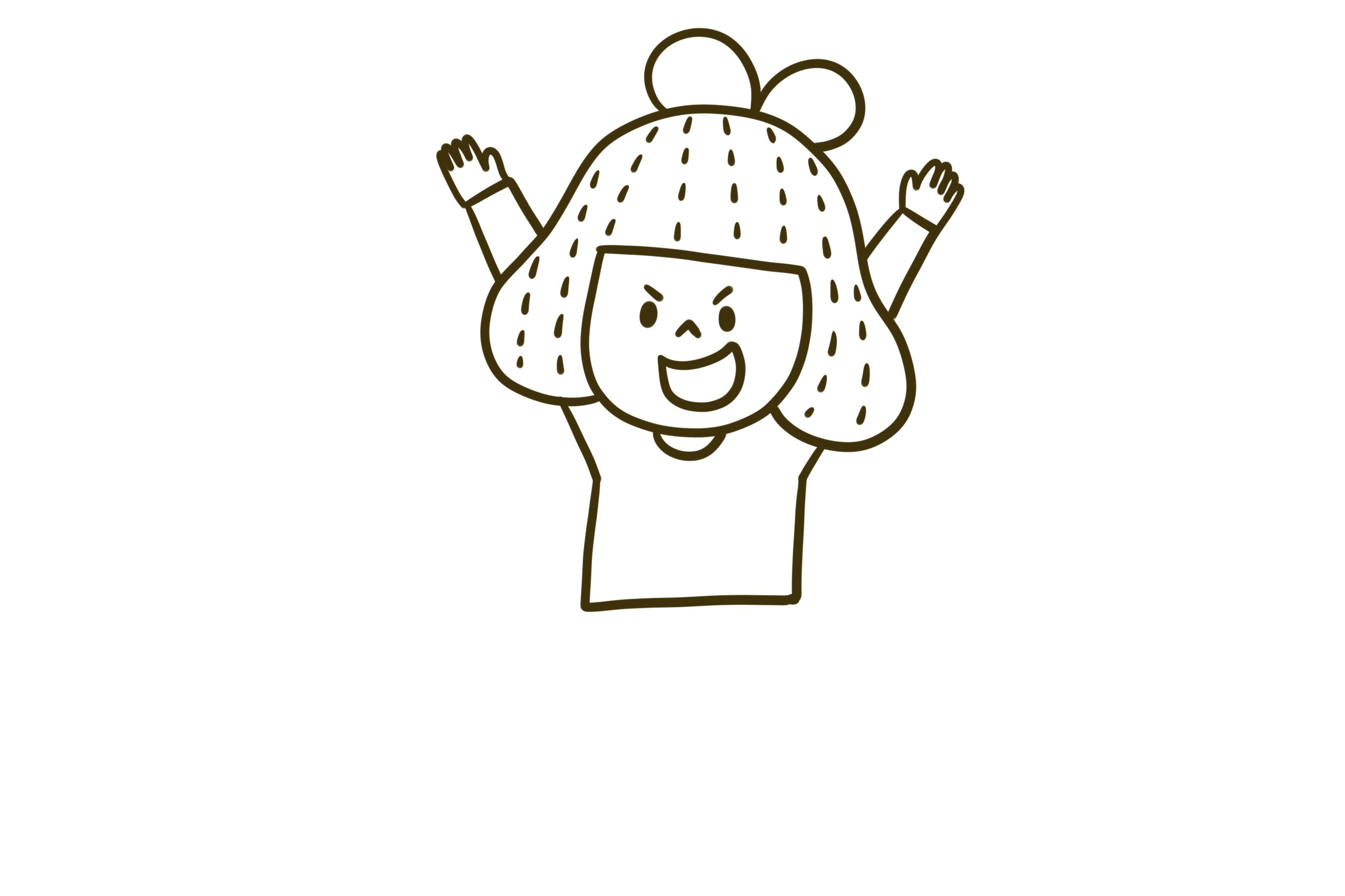 欢呼的小女孩怎么画-图5