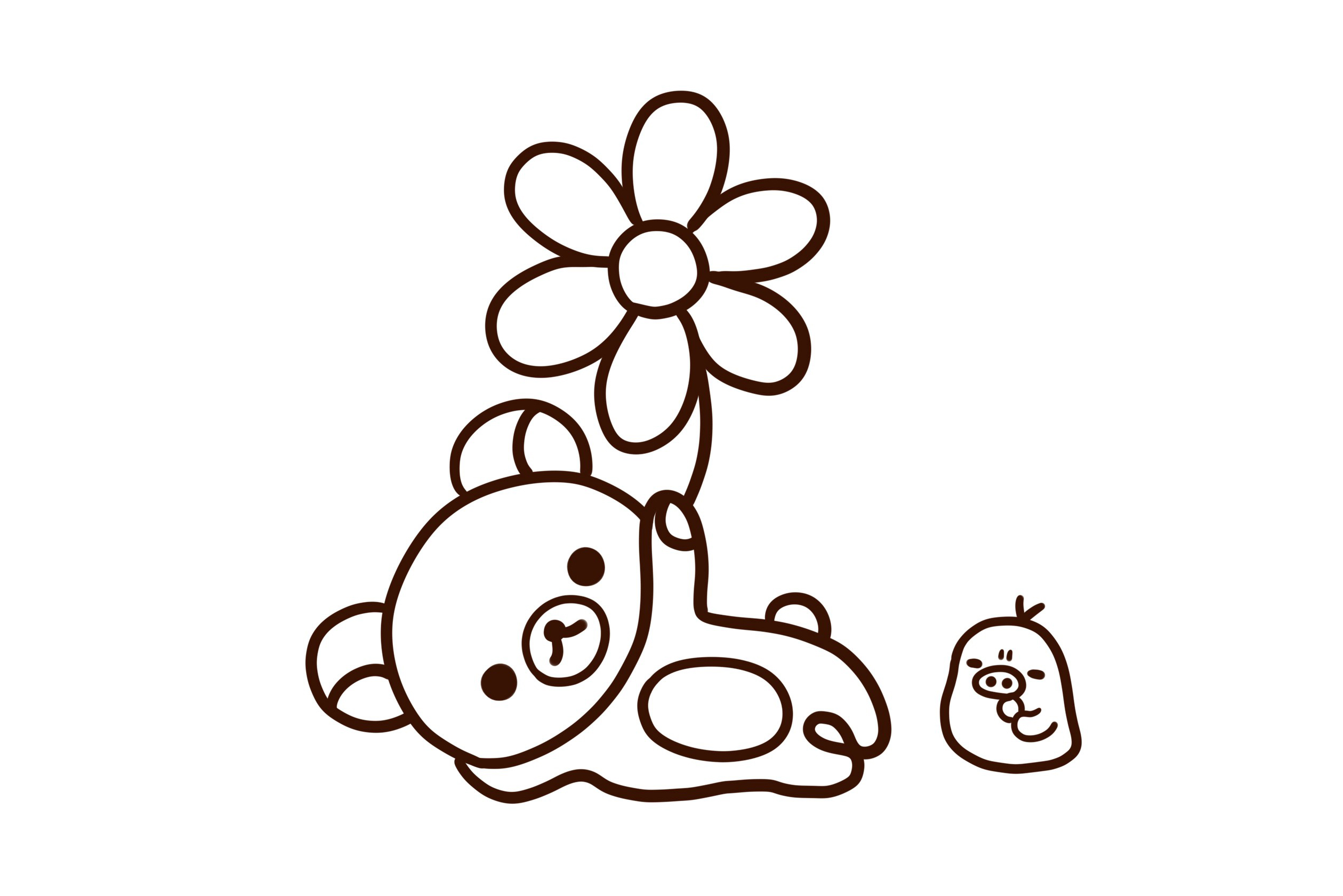 超简单轻松熊怎么画-图6