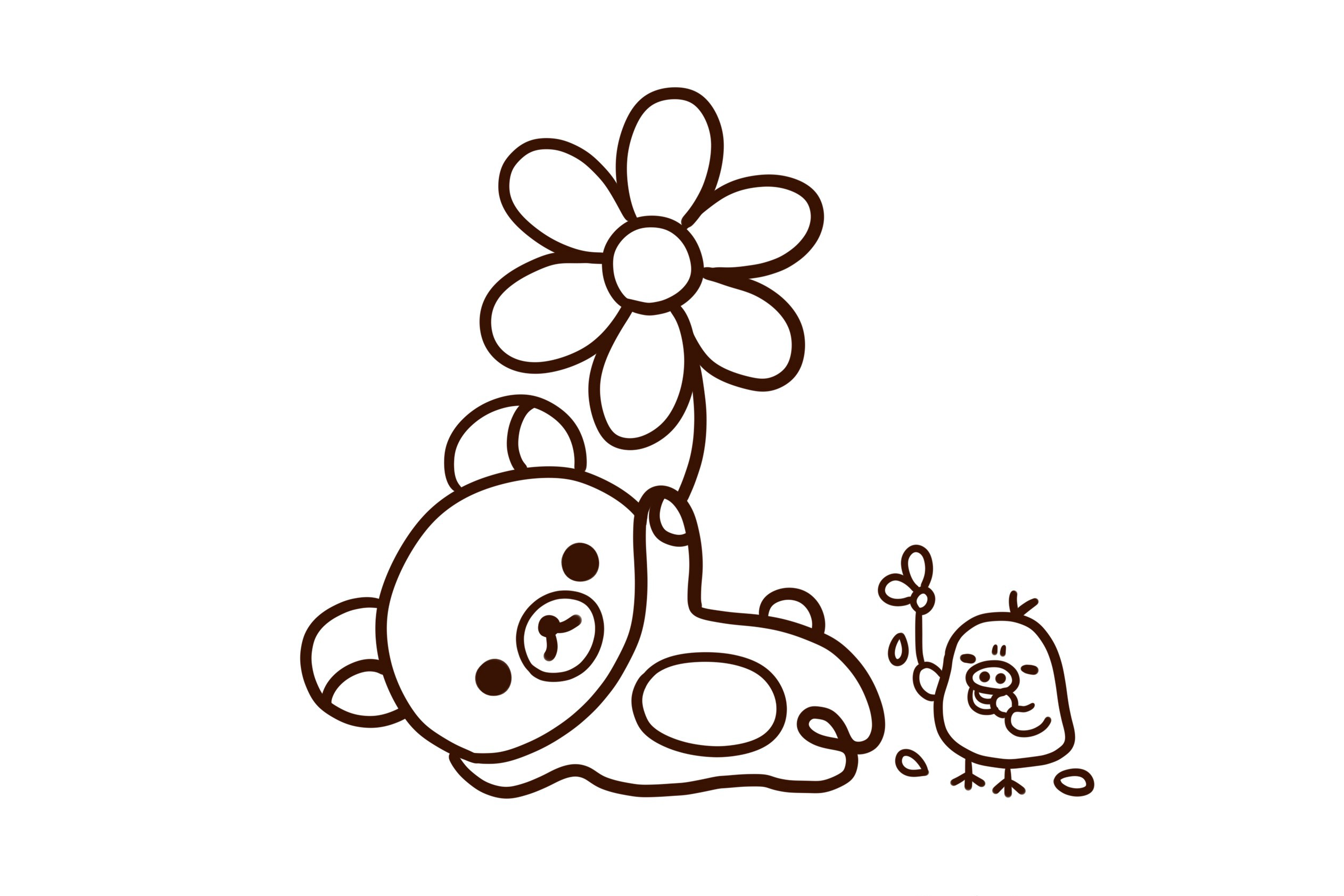 超简单轻松熊怎么画-图8