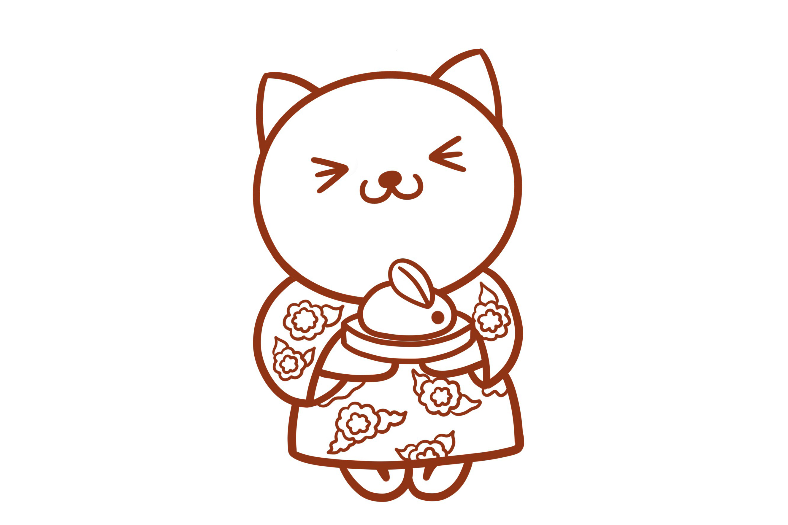 穿裙子的小猫怎么画-图8