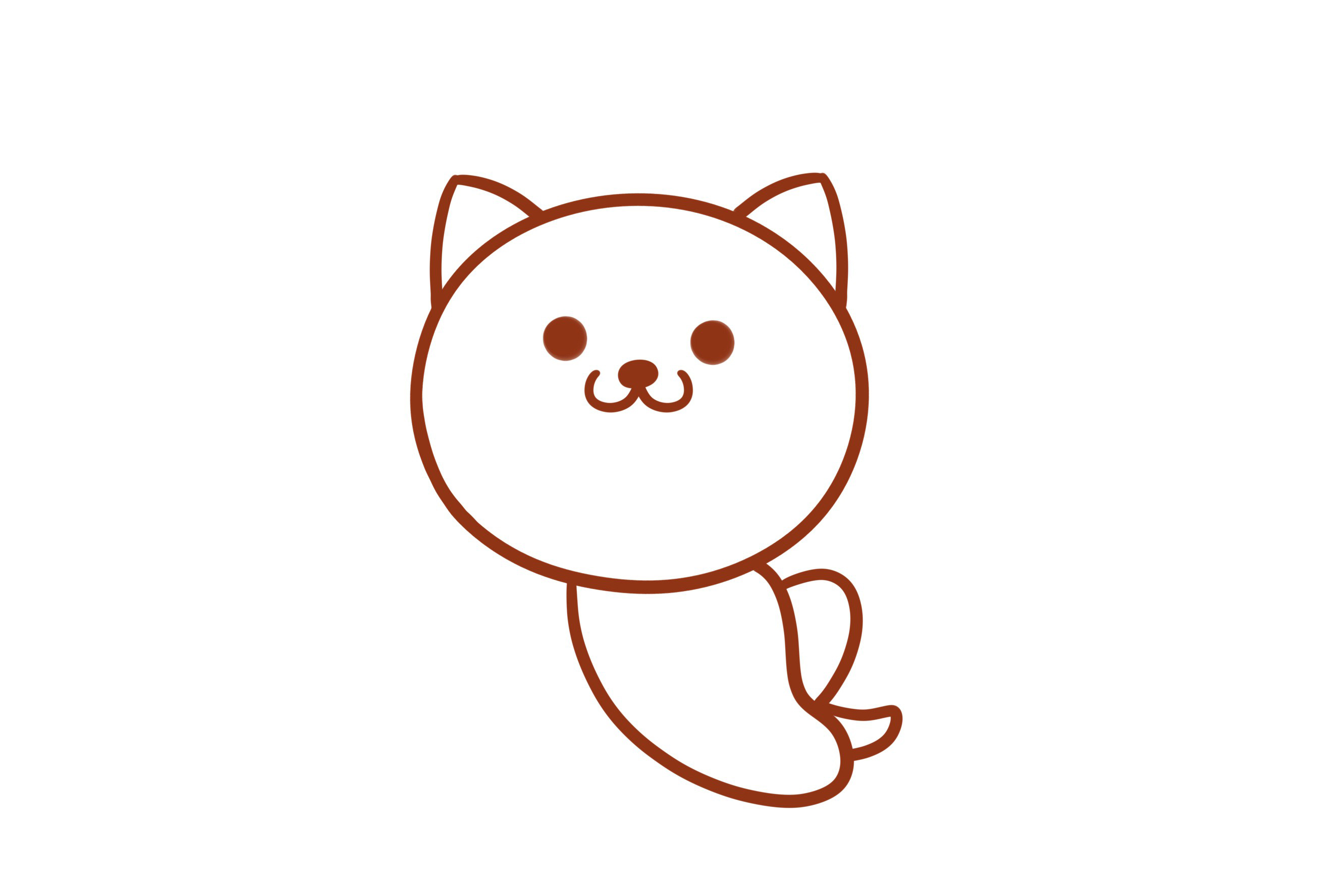 和服小猫怎么画-图3