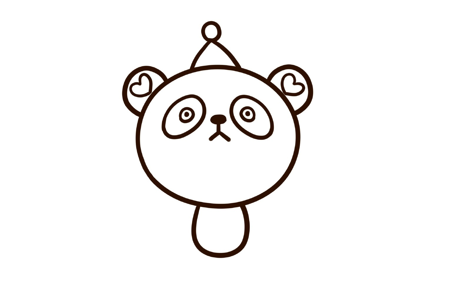 简单的大熊猫怎么画-图6