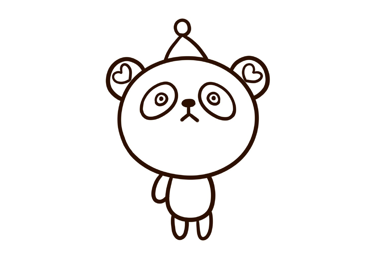 简单的大熊猫怎么画-图7