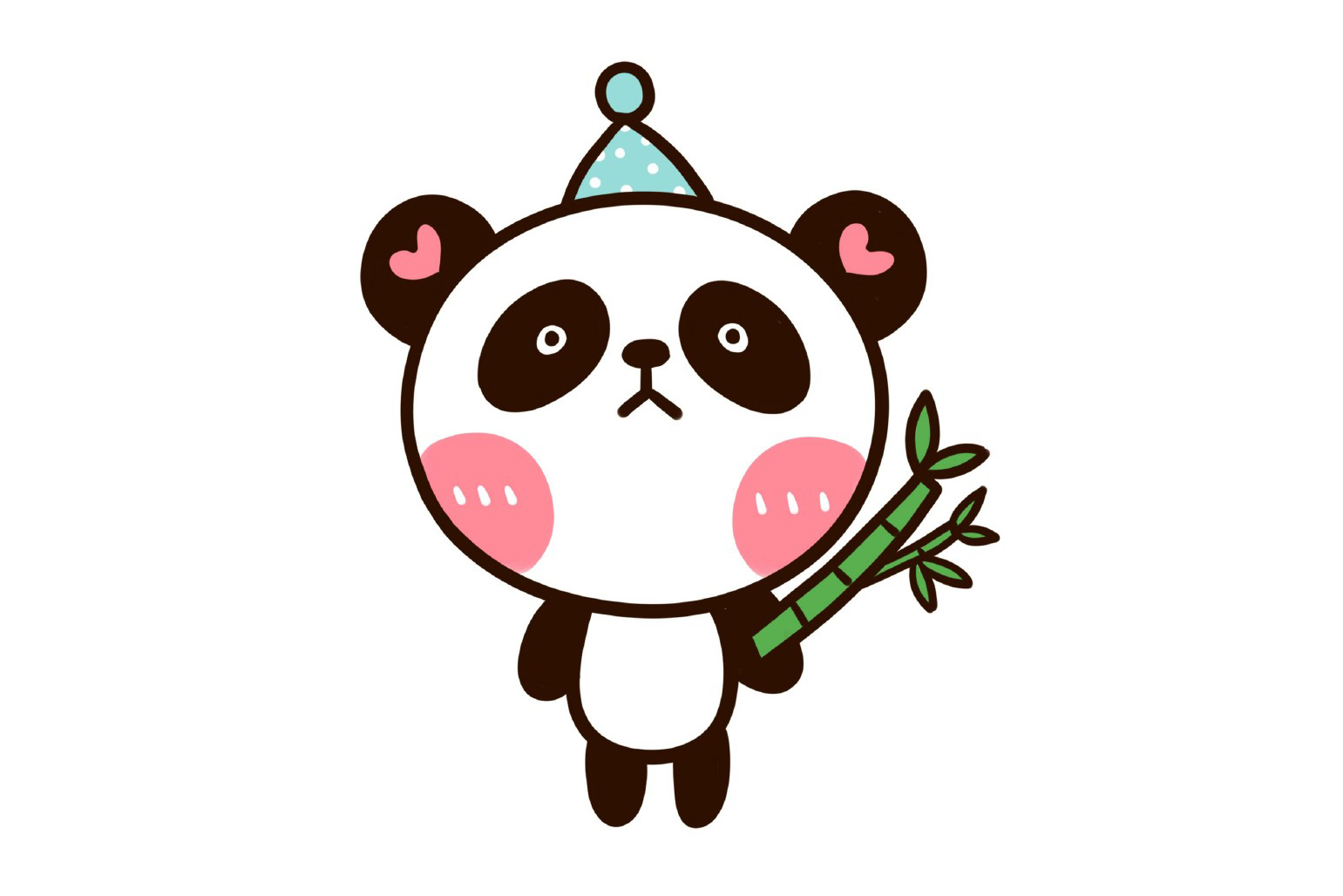 简单的大熊猫怎么画