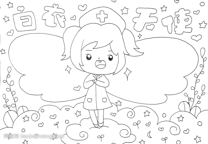 关于白衣天使的手抄报-图3