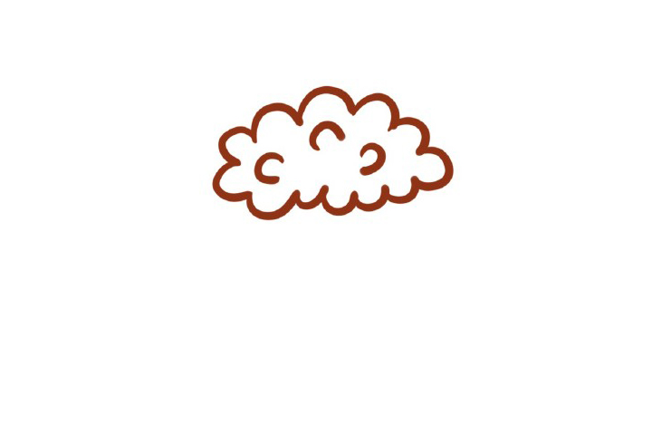 步骤1：小男孩卷卷的头发。