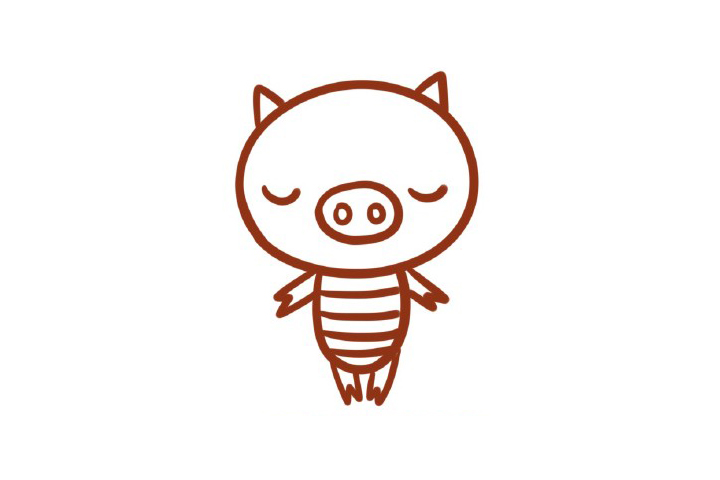 步骤3：画出身体和四肢。