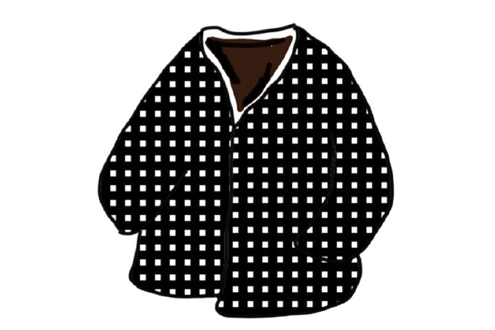 格子外套怎么画