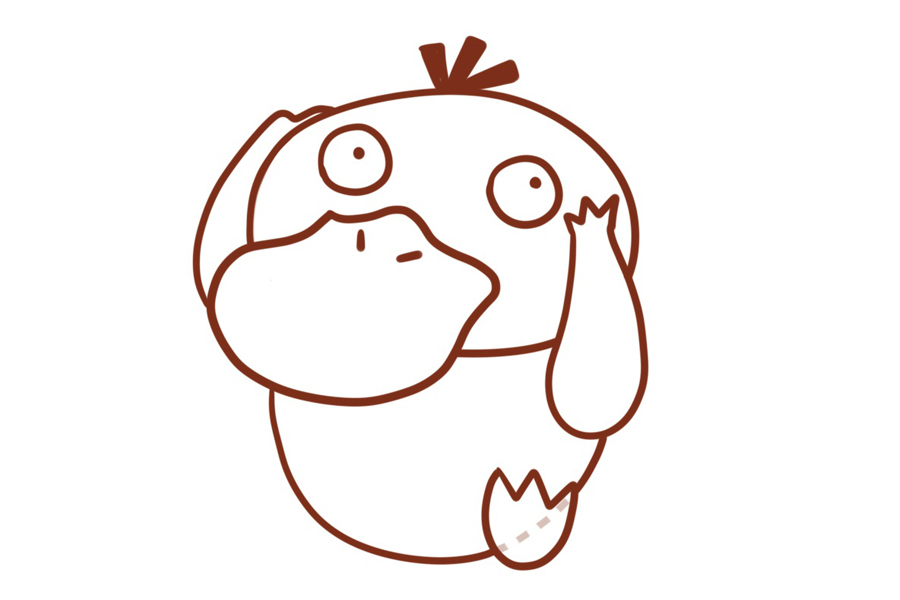 呆萌可达鸭怎么画-图7