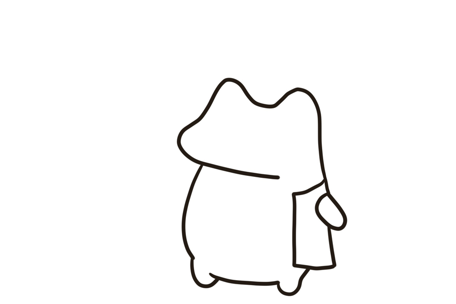 画一只下雨天撑着荷叶的青蛙-图3