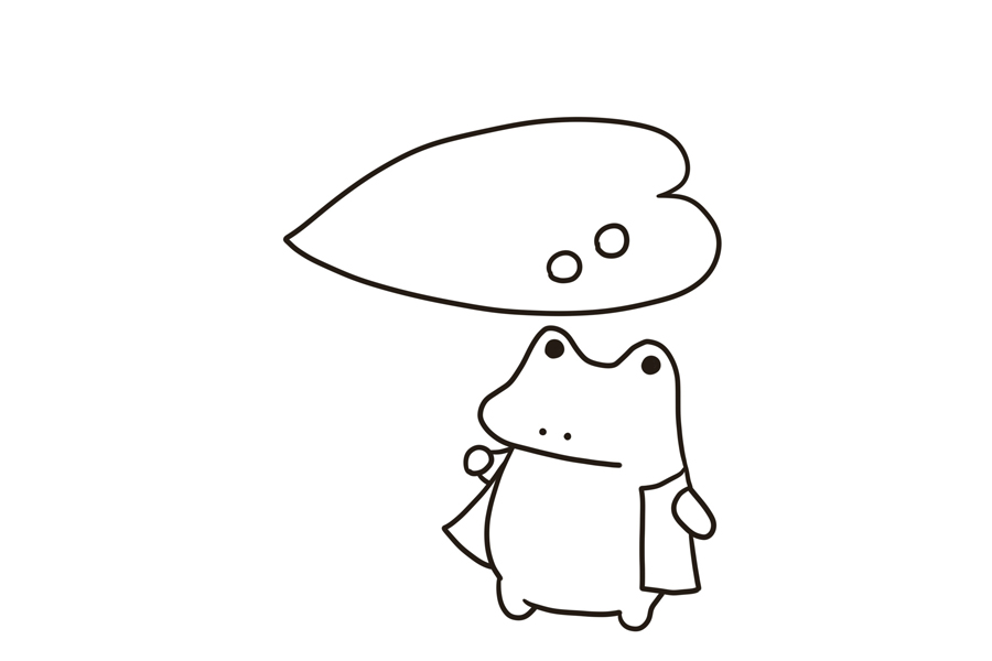 画一只下雨天撑着荷叶的青蛙-图6