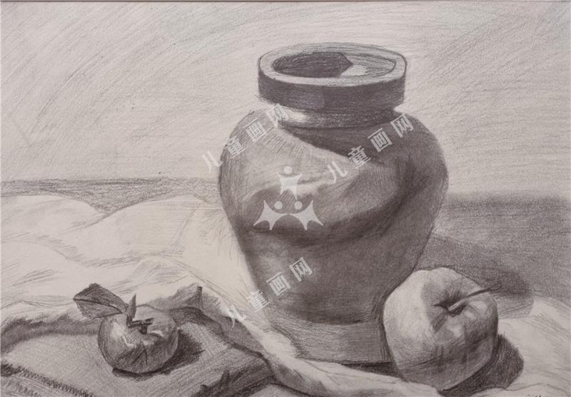 静物写生绘画作品