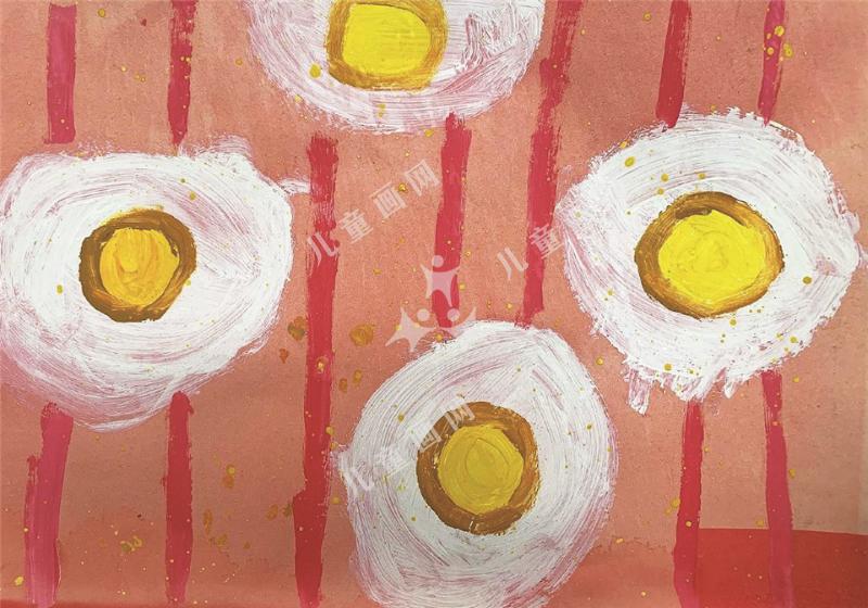 热乎乎的鸡蛋绘画