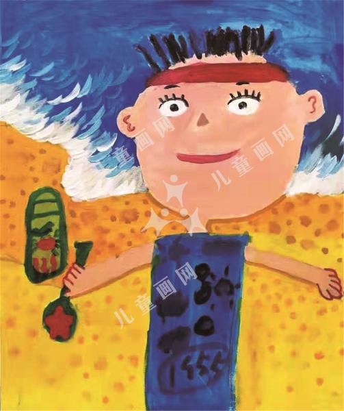 自画像儿童绘画