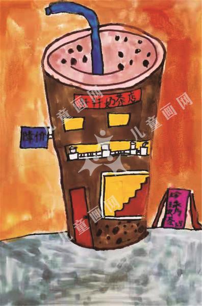 奶茶绘画欣赏