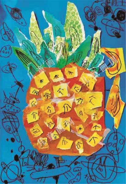 菠萝绘画作品