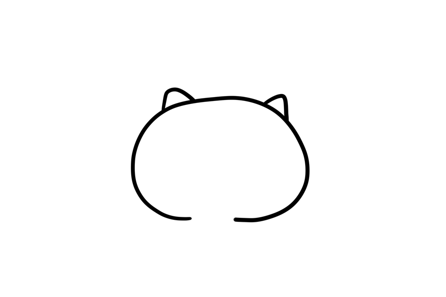 表白小猫怎么画-图2