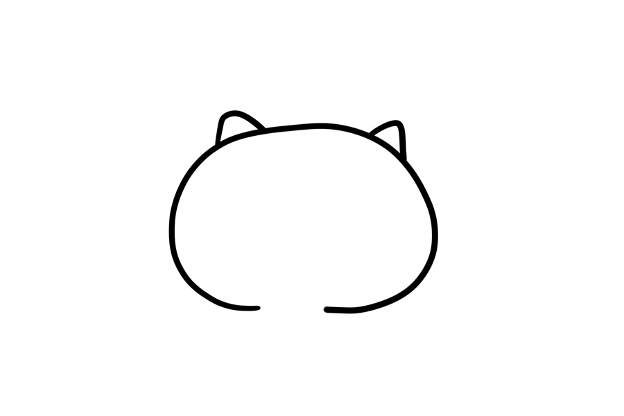 表白小猫怎么画-图3