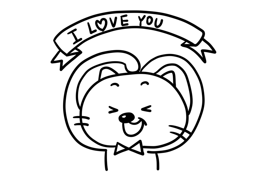 表白小猫怎么画-图8