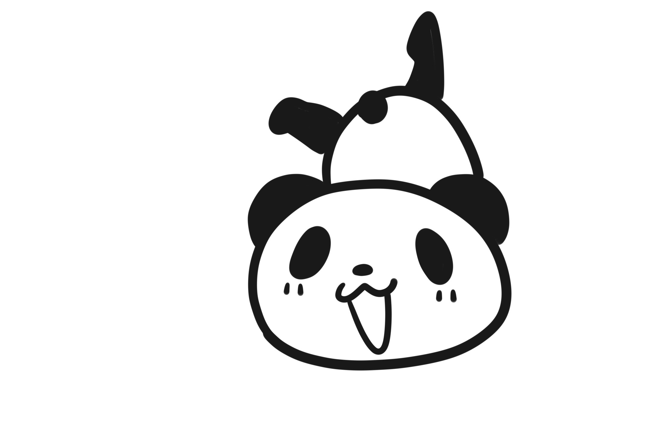 萌萌的表白大熊猫怎么画-图6