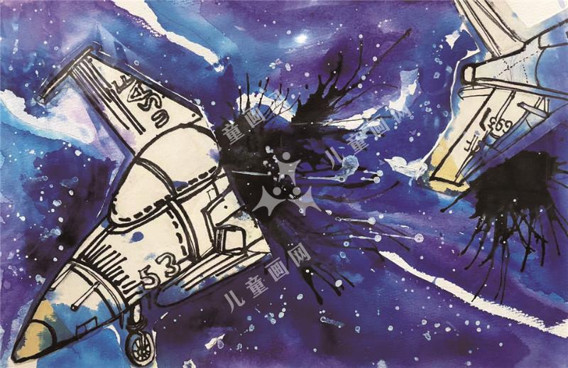 穿越银河系绘画作品