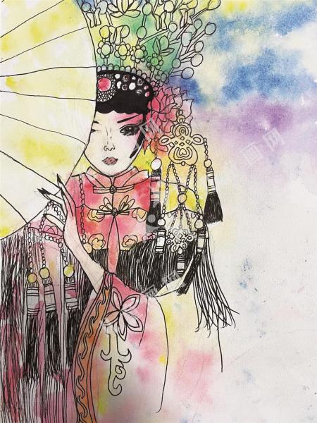 戏剧人生创意儿童画