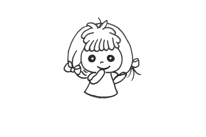 萌萌的小女孩怎么画-图2