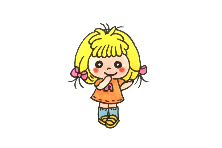 萌萌的小女孩怎么画