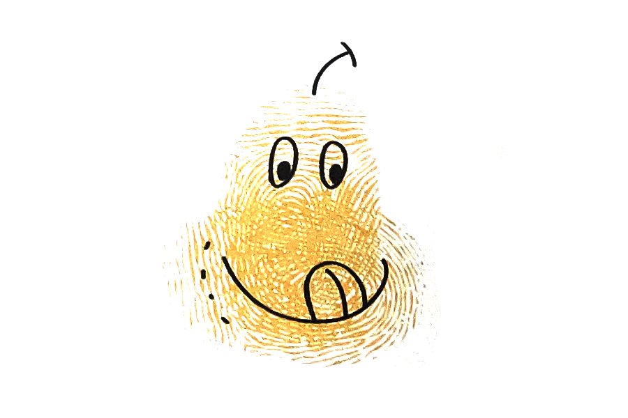 水果手指画大全 鸭梨手指画的画法