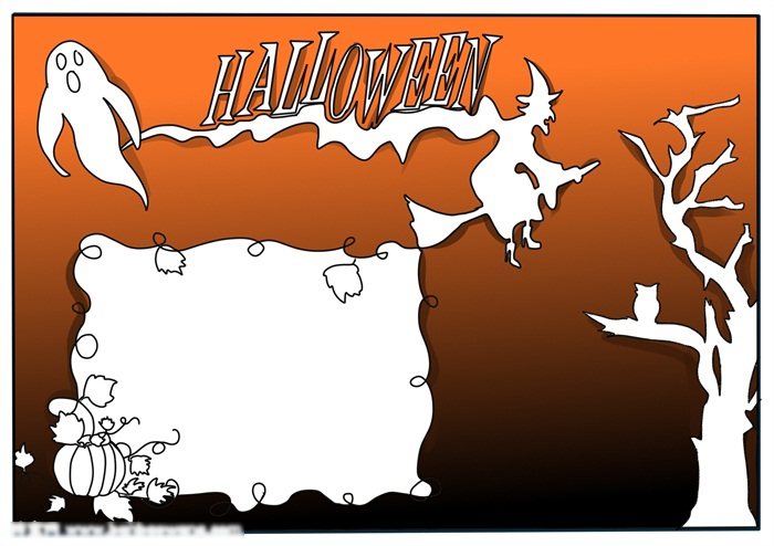 怎么画万圣节的手抄报-图3
