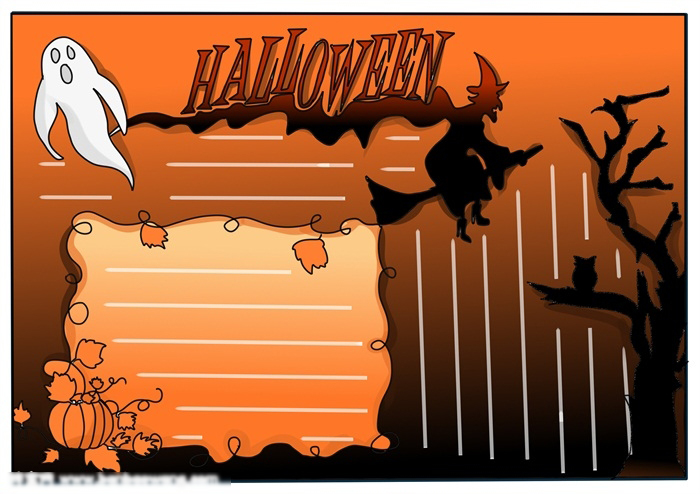 怎么画万圣节的手抄报