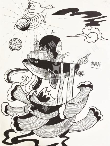 梦幻城堡儿童绘画欣赏