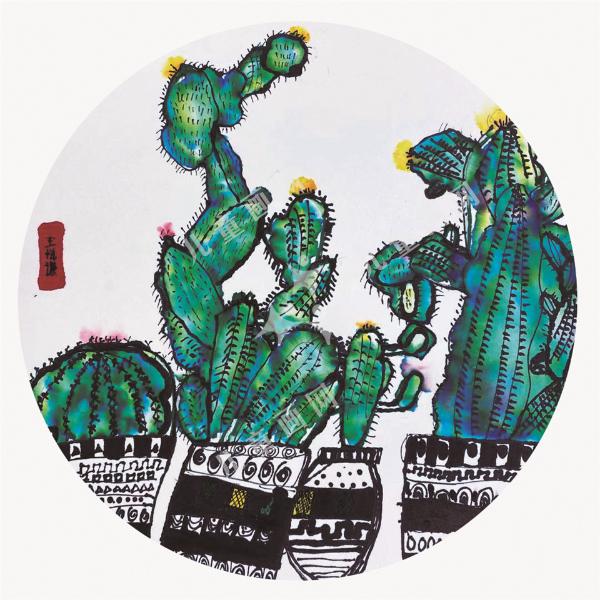 仙人掌绘画欣赏