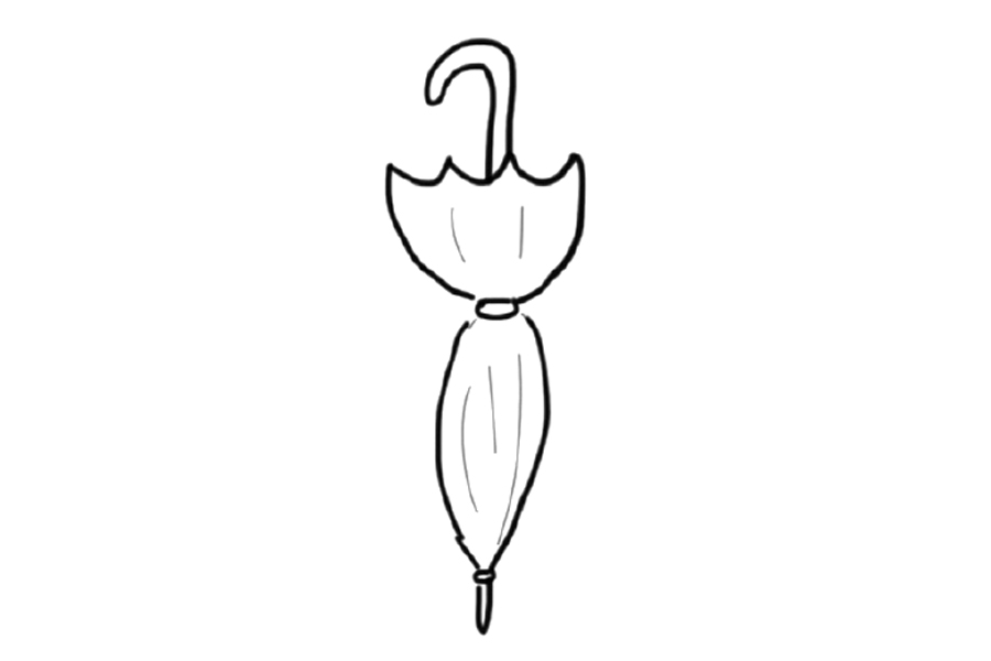 漂亮的粉色小伞怎么画-图3