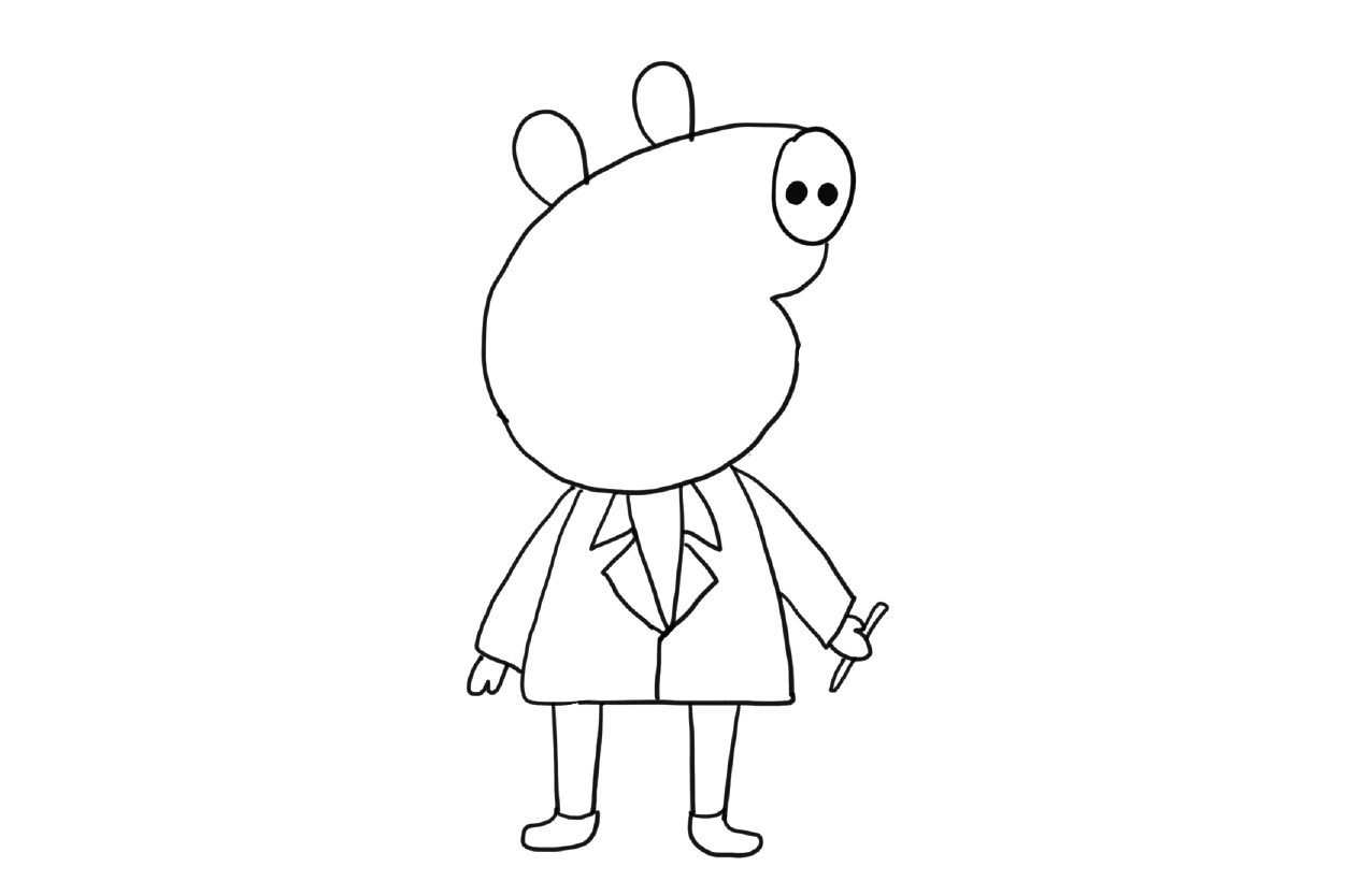 社会人小猪佩奇怎么画-图7